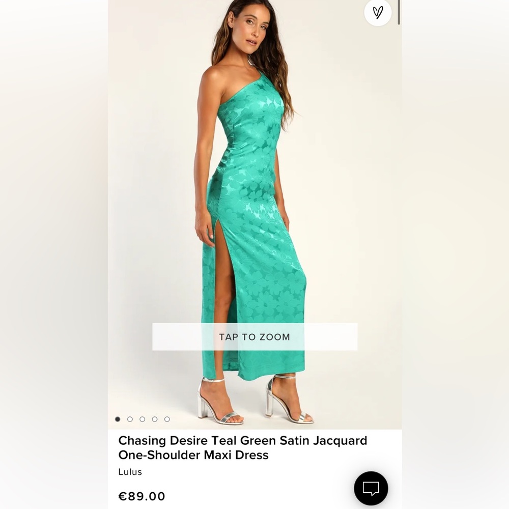 Teal satin lulus dress